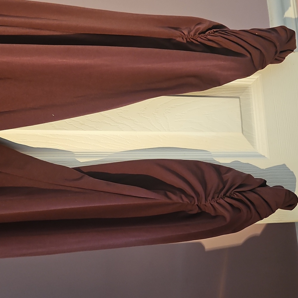 Large Express Elegant  Maroon Two Piece Set Outfit - Picture 9 of 9
